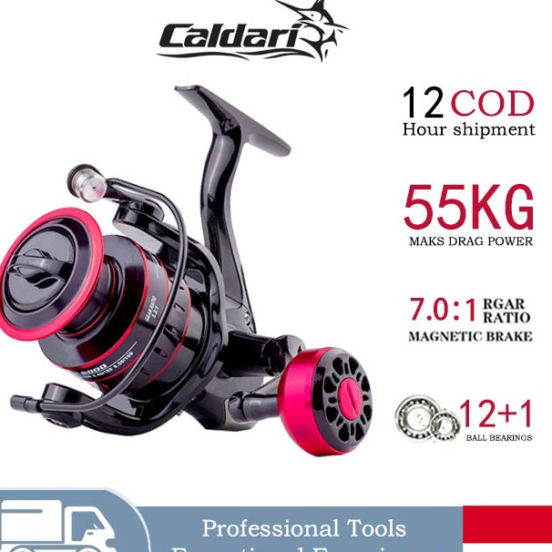 Promo Khusus  Indonesia Spot Reel pancing 57 71high speed 13BB joran daido reel pancing logam penuh 