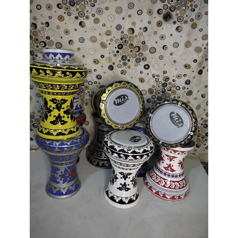 Darbuka mini/ dumbuk batu 6inch/ Darbuka anak 6inch mika putih