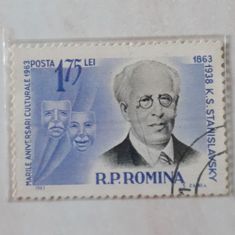 

Perangko Rumania Cultural Anniversaries 1963 (Konstantin Stanislavski (1863-1938), Russian Actor) Tahun 1963