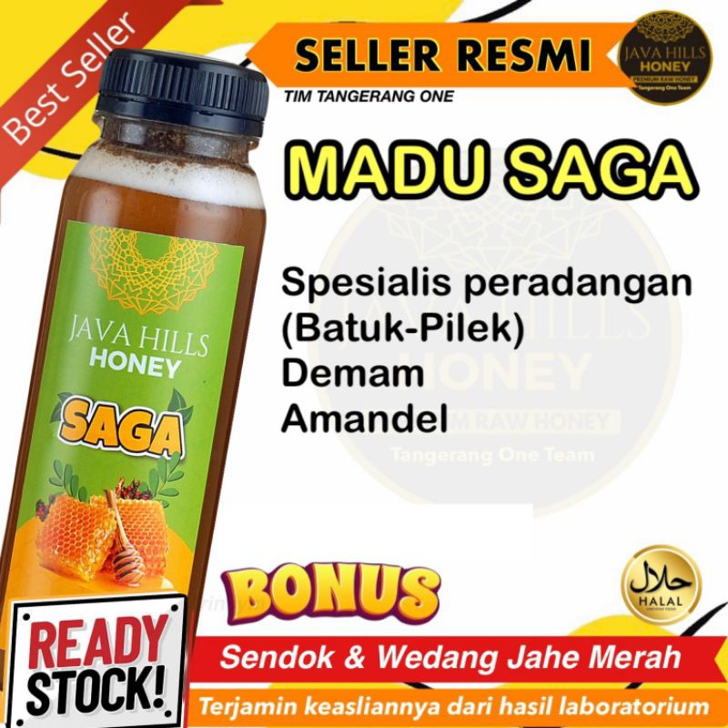 

java hills madu saga herbal 320gr | mengatasi peradangan batuk-pilek | demam | amandel