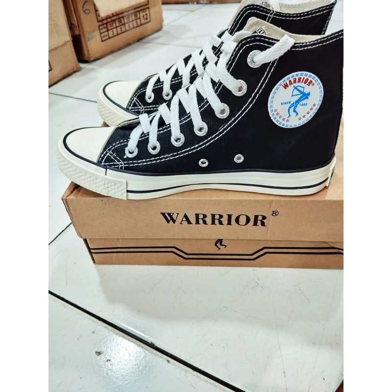 Sepatu Warrior Tinggi Pria wanita  Sepatu Warrior SPARTA HING  hitam putih Sekolah  SMP SMA KULIAH 3
