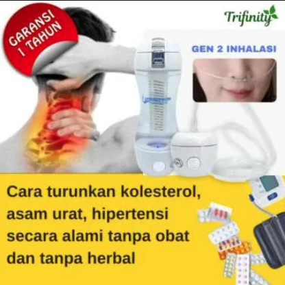 Trifinity Botol Hidrogen Alkali Hasilkan Air Hydrogen Alkaline Gen2 Garansi 1 Tahun Generasi 2 Inhal