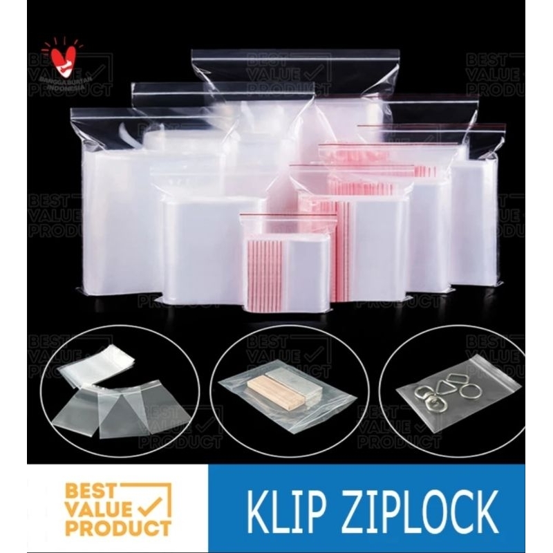 Kantong plastik klip uk 10x15 cm, plastik zipper lock, plastik obat - klip 10x15