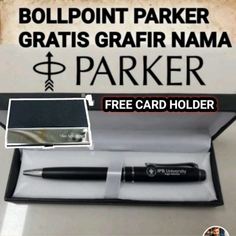 

Bollpoint Parker Black Doff Stainless Clip Gratis Hard Box & Grafir Nama