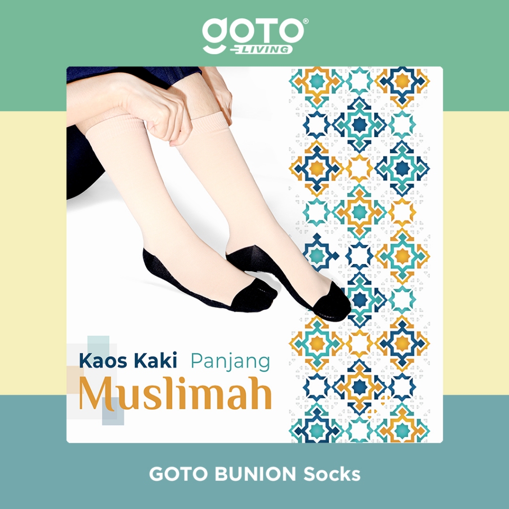 Goto Bunion Sock Toes Kaos Kaki Panjang Jempol Wanita Muslimah Tebal