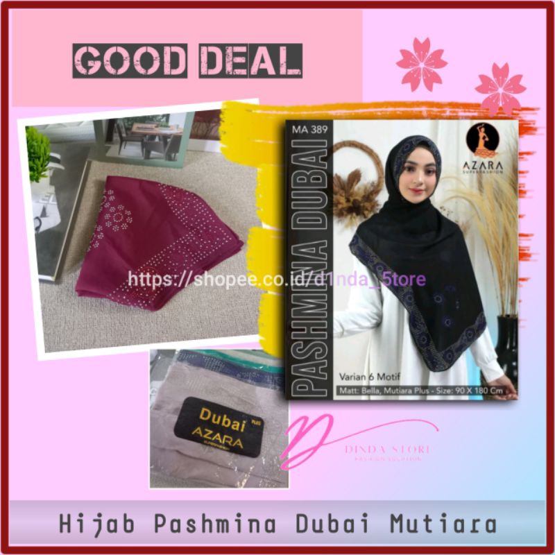 Hijab Pashmina Dubai Mutiara Jilbab Polos Kerudung Bella Shawl Payet Fashion Muslim Banjarmasin Kali