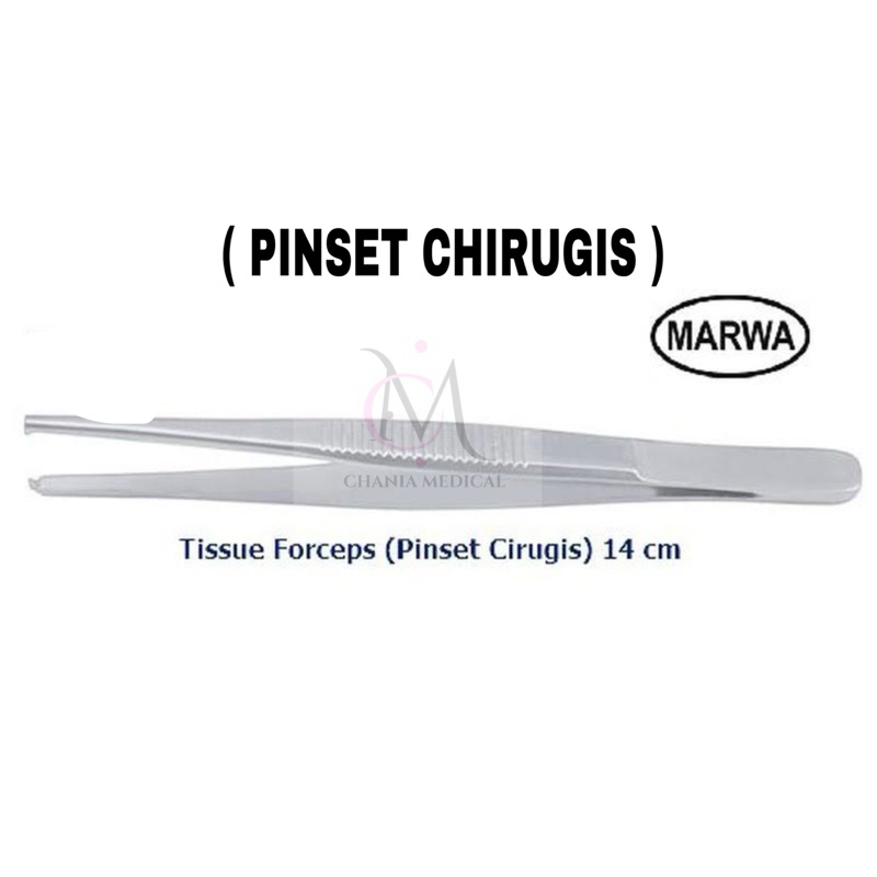 Pinset Chirugis - Forceps tissue forceps 14cm | Pinset Anatomi - THUMB Dressing Foceps