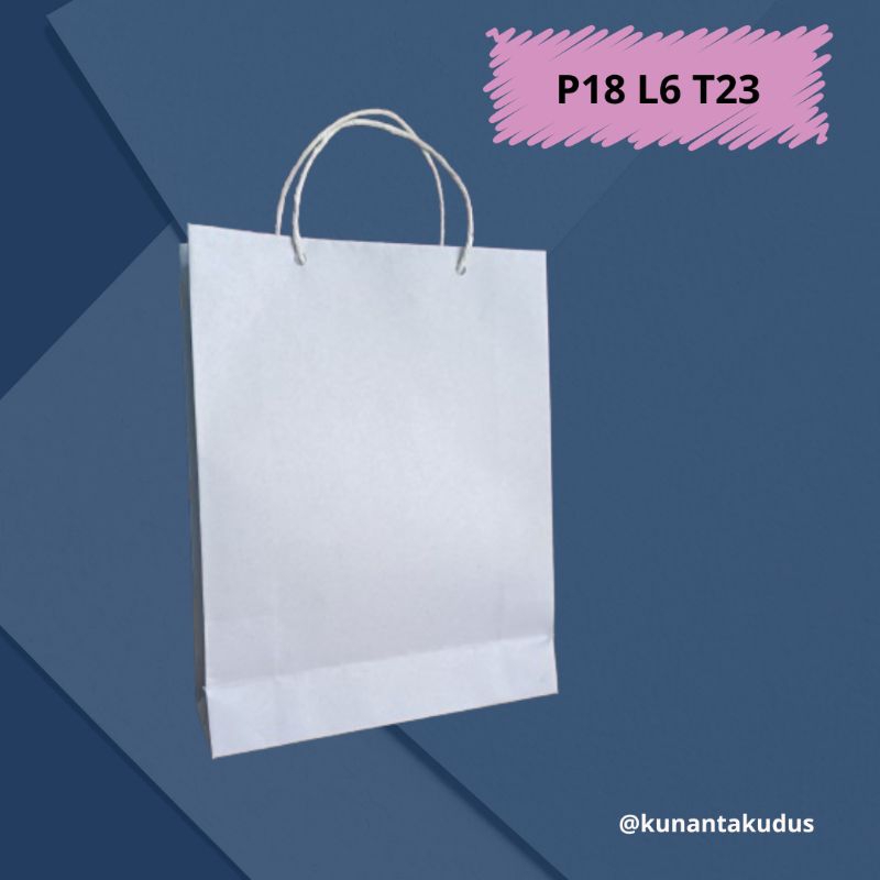 

Paperbag Kraft Polos Putih / Sablon