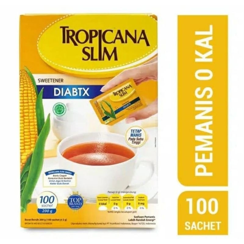 

tropicana slim diabtx pemanis kontrol gula 100 sachet