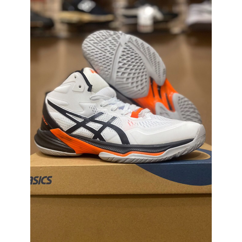 Sepatu Volly Asics Sky Elite FF2 White Orange Sepatu Voli Pria