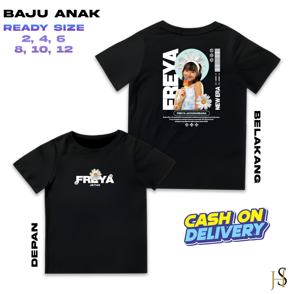 HOSINSHOP - KAOS FREYA JKT48 NEW ERA - KAOS ANAK - TSHIRT MEMBER JKT 48 NEW ERA - BAJU ANAK