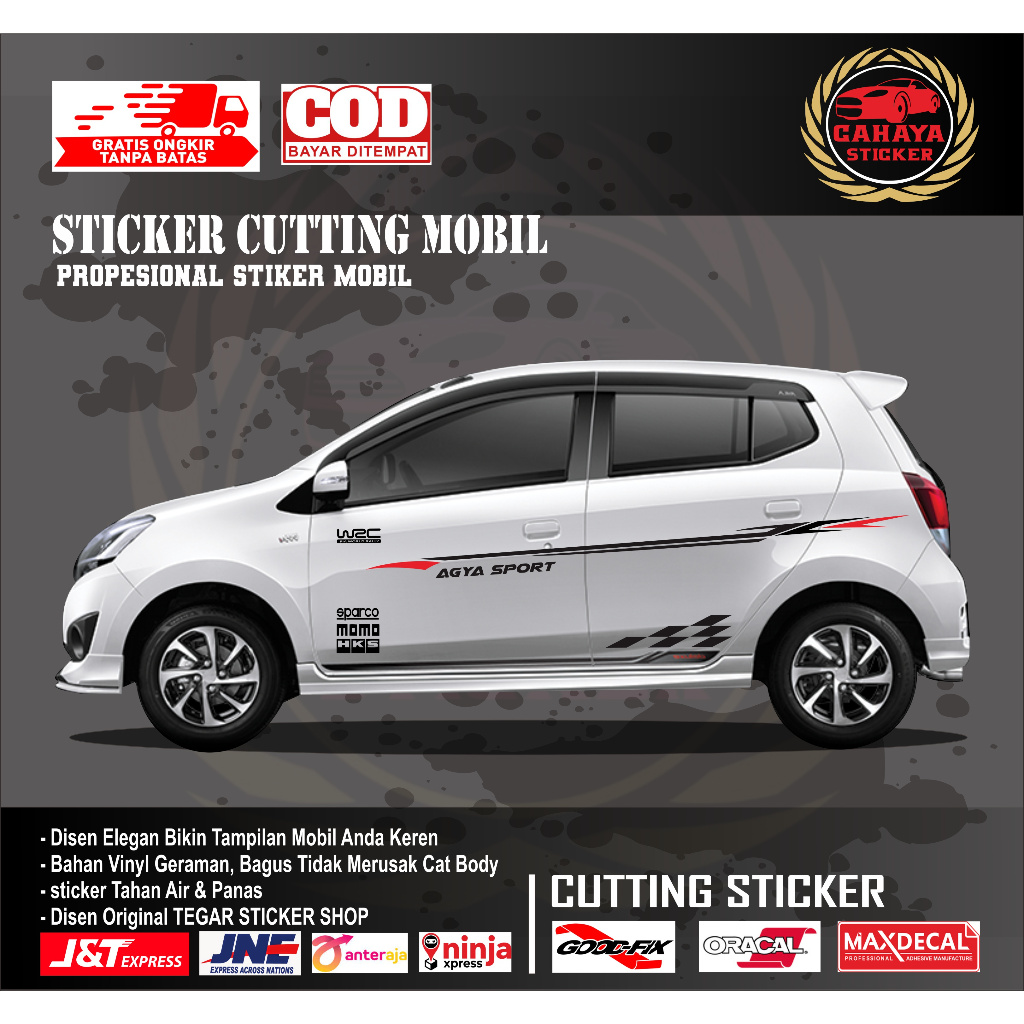 sticker mobil toyota agya sticker lis mobil toyota agya sticker mobil sticker motif variasi mobil