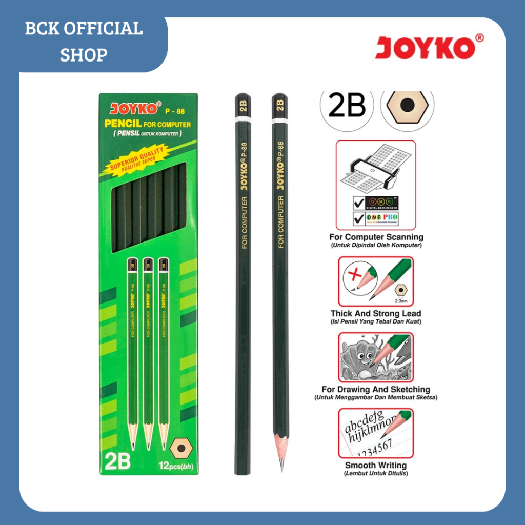 

Pencil Pensil P-88 2B Joyko (Pack)