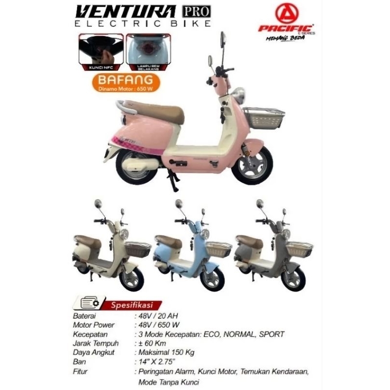 sepeda listrik E-bike Pacific Ventura R3 R5 Pro