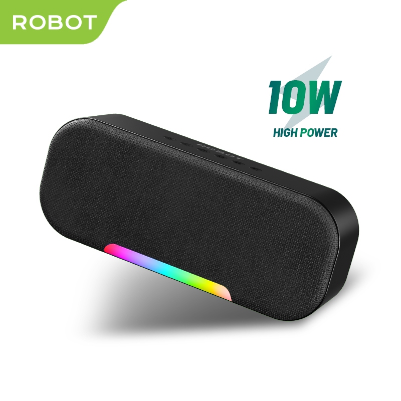 ROBOT Bluetooth Speaker RB521 Black Speaker Komputer RGB Dua Speaker 10W Bluetooth 5.3 - Garansi 1 T