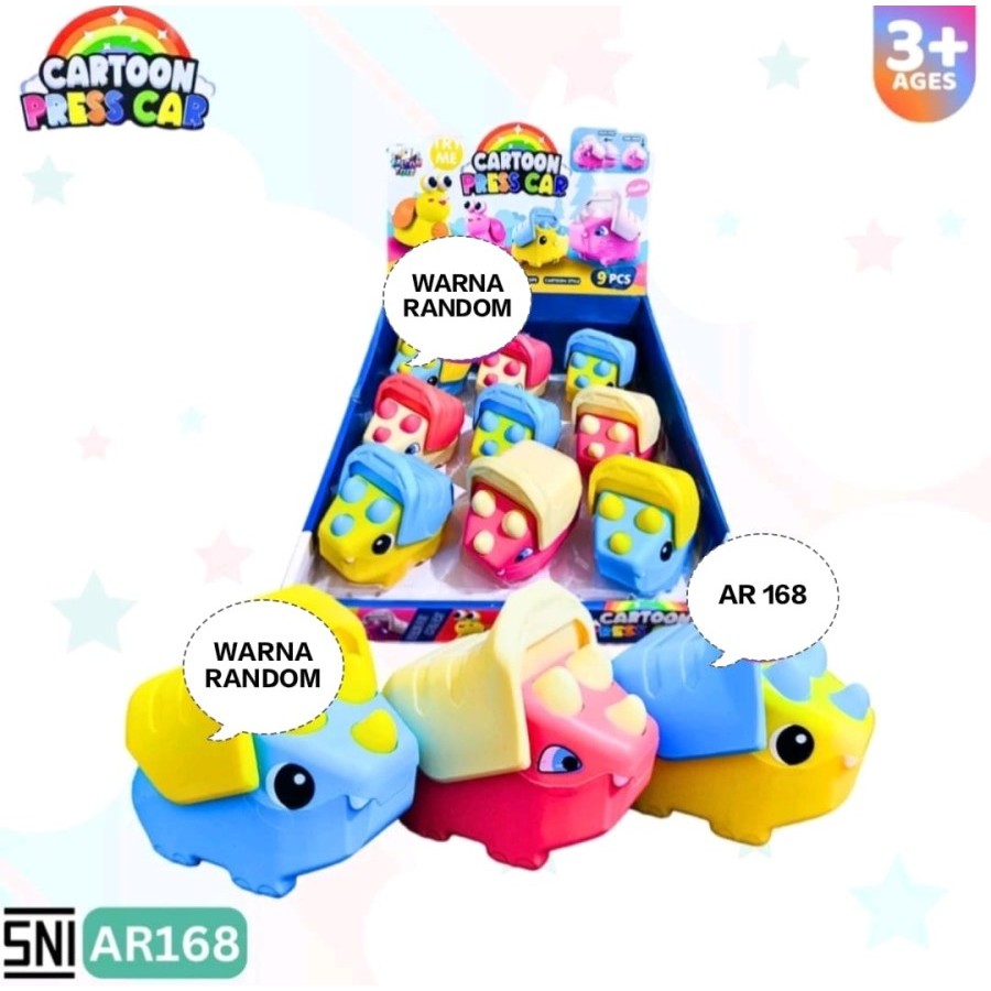 Mainan Cartoon Press & Go Car Rhino AR168