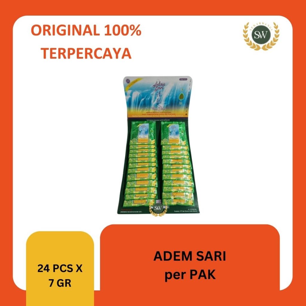 

Adem Sari - PER LEMBAR - Isi 24 Sachet x 7gr
