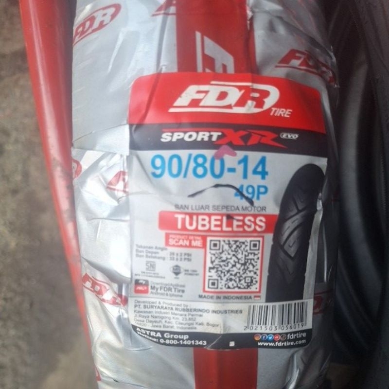 ban fdr sport xr evo 90/80-14 tubeless