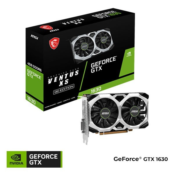 VGA Card MSI GeForce GTX 1630 VENTUS XS 4G OC - 4GB GDDR6