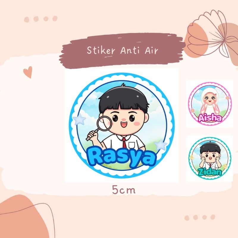 

Stiker Nama Anti Air/ Label Nama