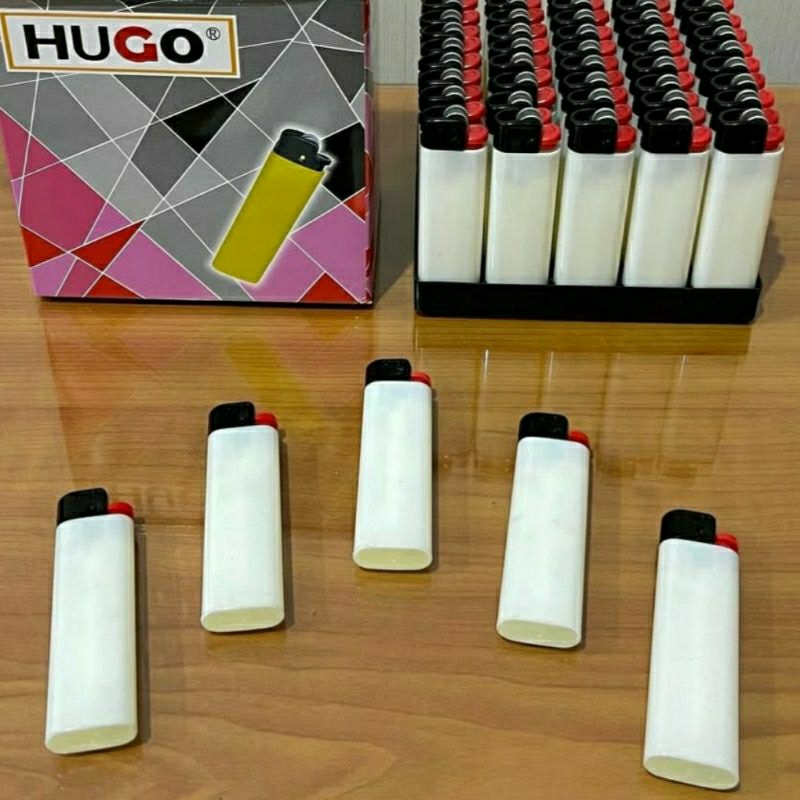 Korek api roda putih polos mirip cricket / korek api roda putih hugo / korek api / pemantik