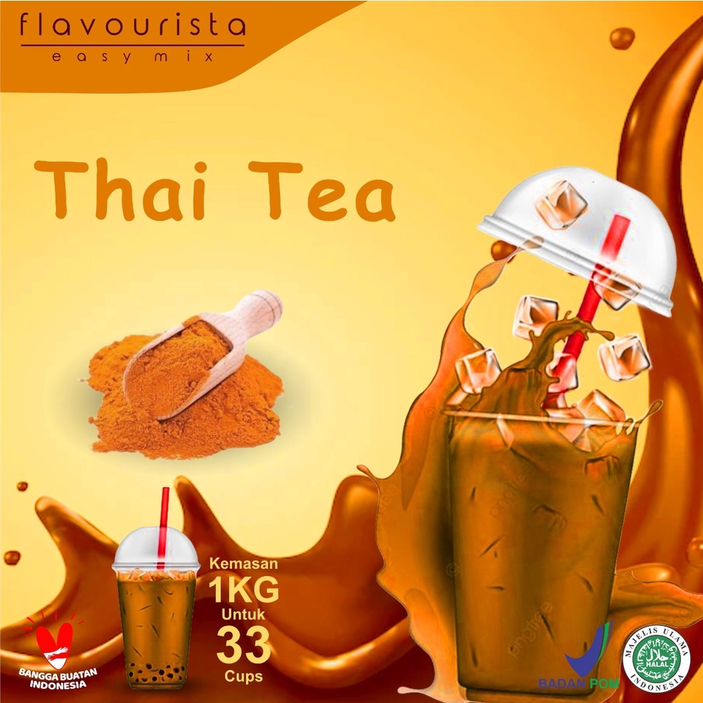 

Bubuk Minuman Murah Flavourista Rasa Thai Tea / Thai Tea Powder 1000 gram