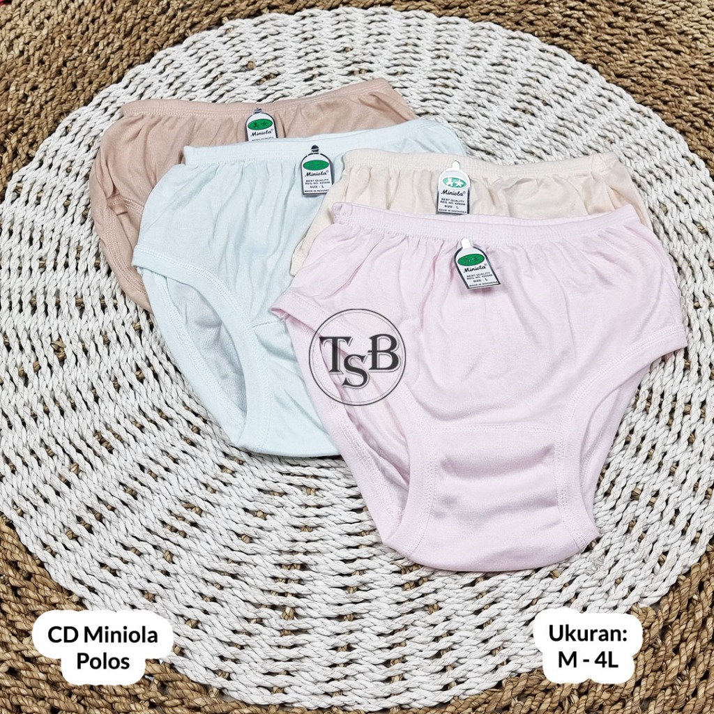 (3 Pcs) Miniola CD Wanita | Celana Dalam Polos Wanita