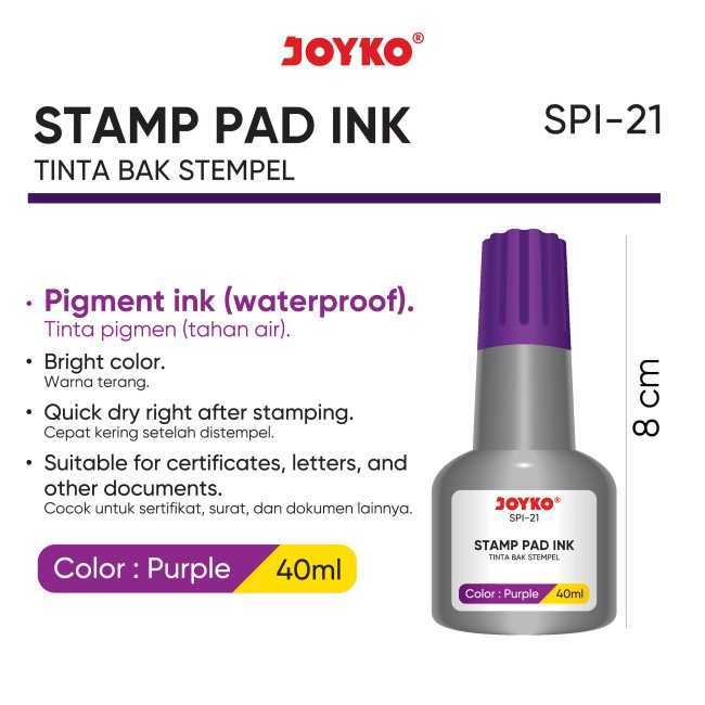 

Stamp Pad Ink Tinta Bak Stempel Refill Tinta Stempel Joyko - SPI-21 Ink