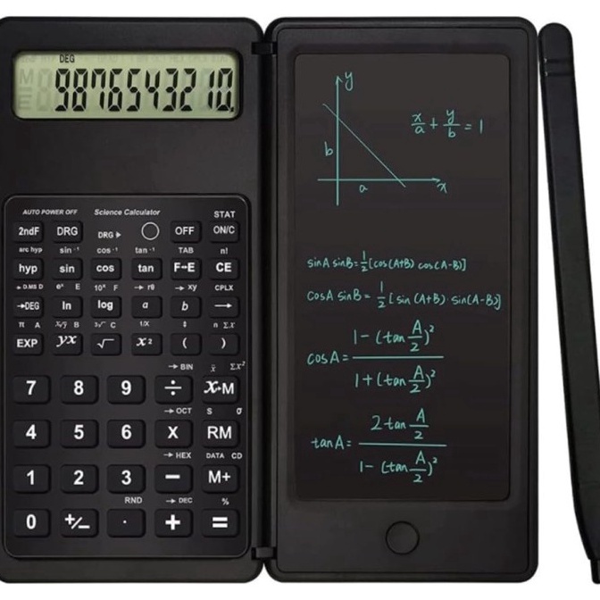 

KODE J3Q9 Kalkulator Lipat Calculator ilmiah Scientific EWriter LCD Note Pen S9