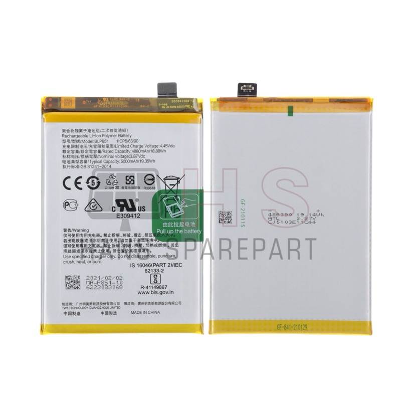 BLP851 BATERAI OPPO F19 / CHP2219, CPH2219 - ORIGINAL