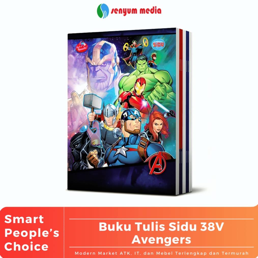 

Buku Tulis Sinar Dunia SIDU MARVEL AVENGERS 38 Lembar 1 Pack Isi 1 Buku SPAK KODE A4D9