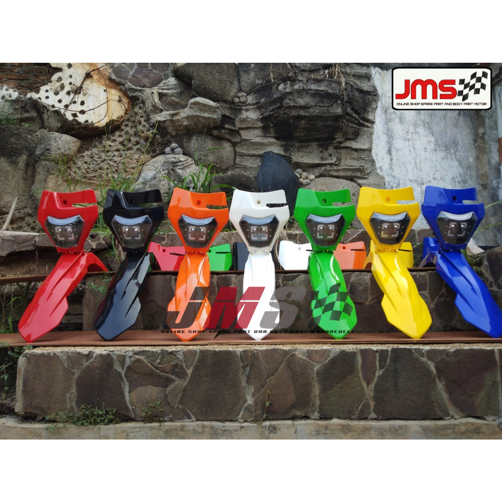 Spakbor depan ktm 250 2017 plus Headlamp batok lampu depan ktm250 daymaker universal