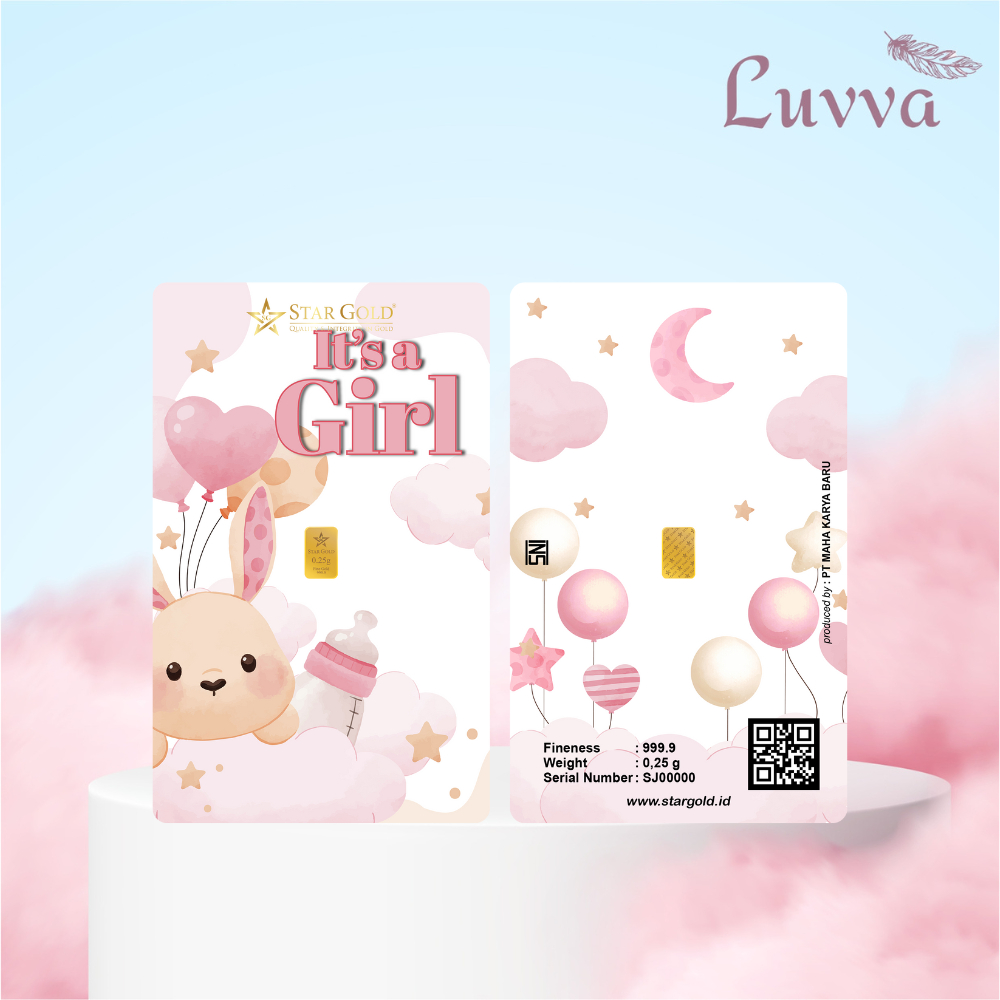 Logam Mulia StarGold Baby GIRL Series 03 0.1 Gram dan 0.25 Gram