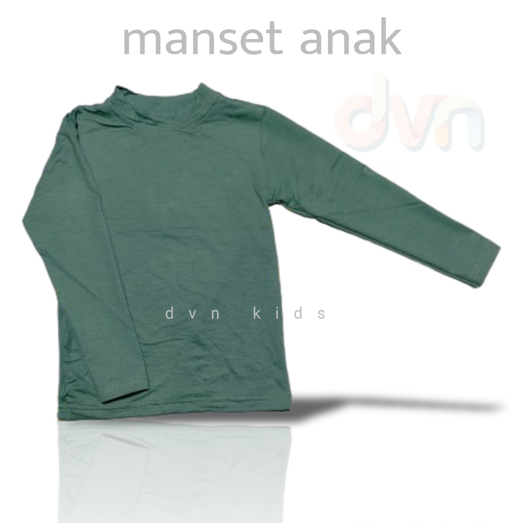 Manset Anak Perempuan hijau mint Umur 6 bulan - 10 Tahun / Manset Kaos Anak Lengan Panjang (COD)