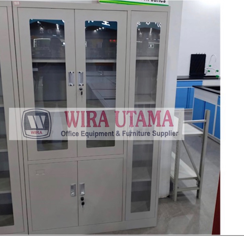 Lemari 3 Pintu Murah / Lemari Besi 3 Pintu / Lemari 3 Pintu Kaca / Lemari Buku 3 Pintu / Lemari Arsi