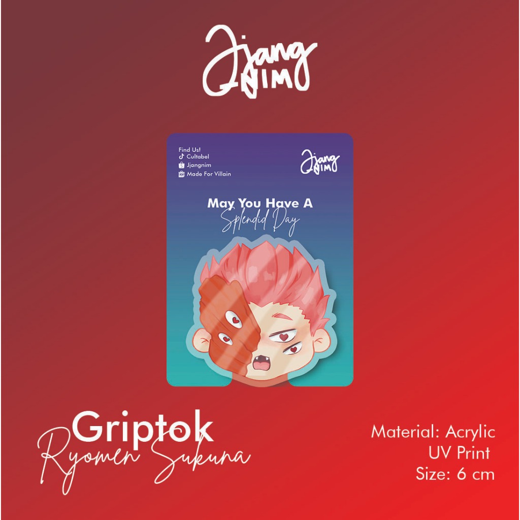 Griptok Popsocket Ryomen Sukuna Jujutsu Kaisen