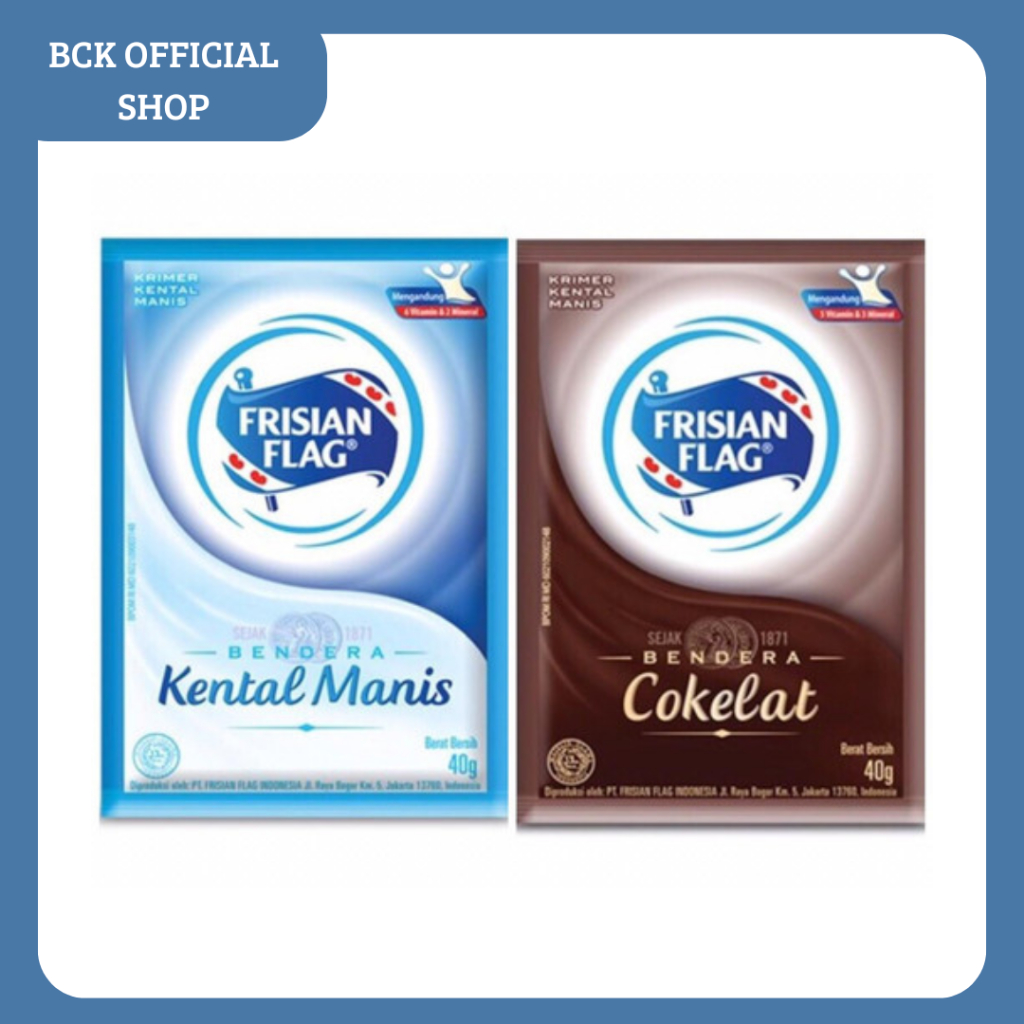 

Frisian Flag Susu Kental Manis / Susu Bendera Vanilla/ Susu Bendera Coklat 6x38 gr (1pack)