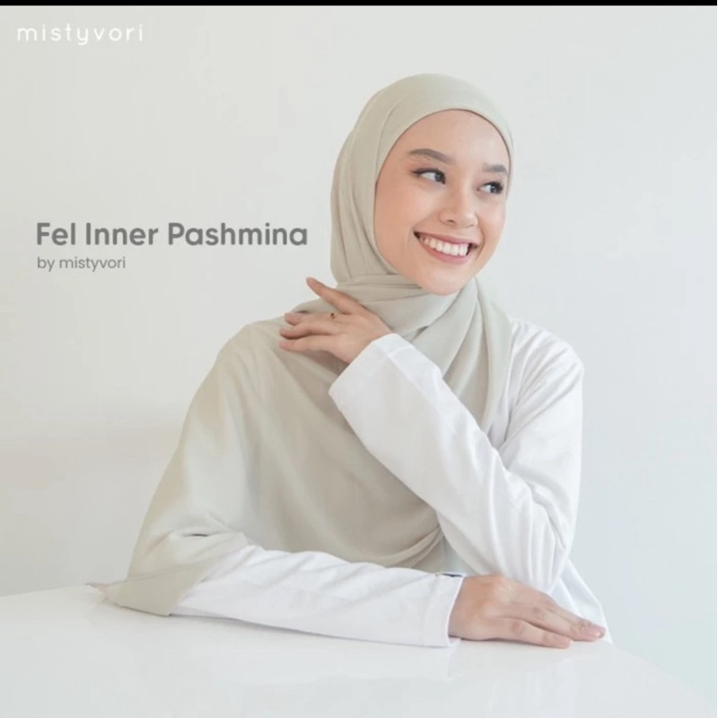 (PRELOVED) Mistyvori Fel Inner Pashmina - Cream