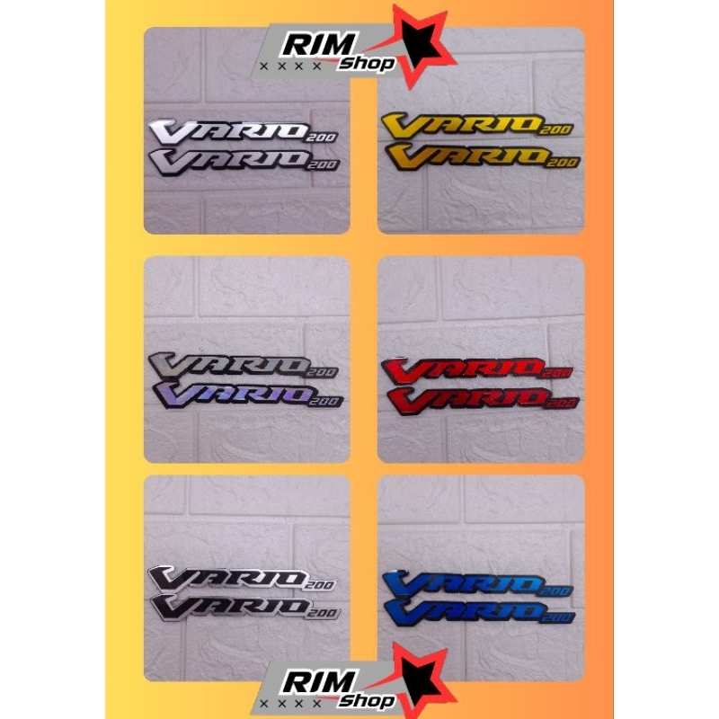 Emblem Honda Vario 200cc logo 3D Emblem Timbul Vario 200cc akrilik acrylic 2mm Bonus tape foam