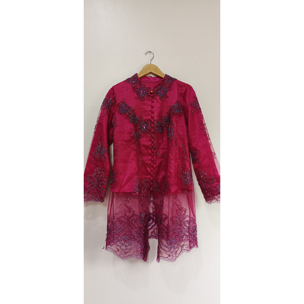 Kebaya Pink - Kebaya Magenta - Kebaya Pink Fanta (Preloved)