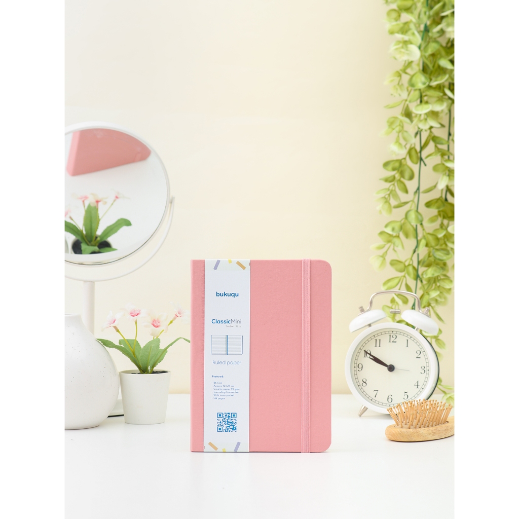 

bukuqu Classic Notebook Uk B6 - Pink Pastel, Polos