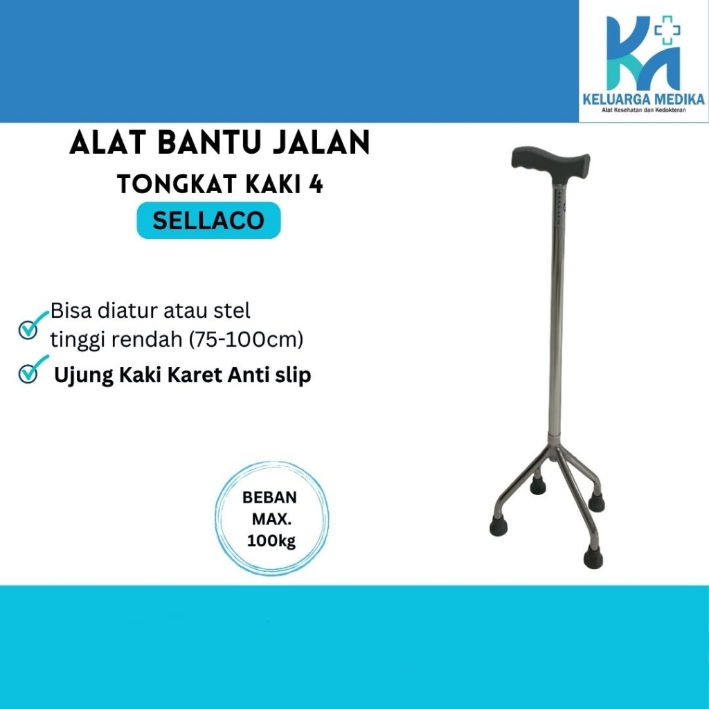 TONGKAT JALAN ORANG TUA KAKI 4 -  SELLACO