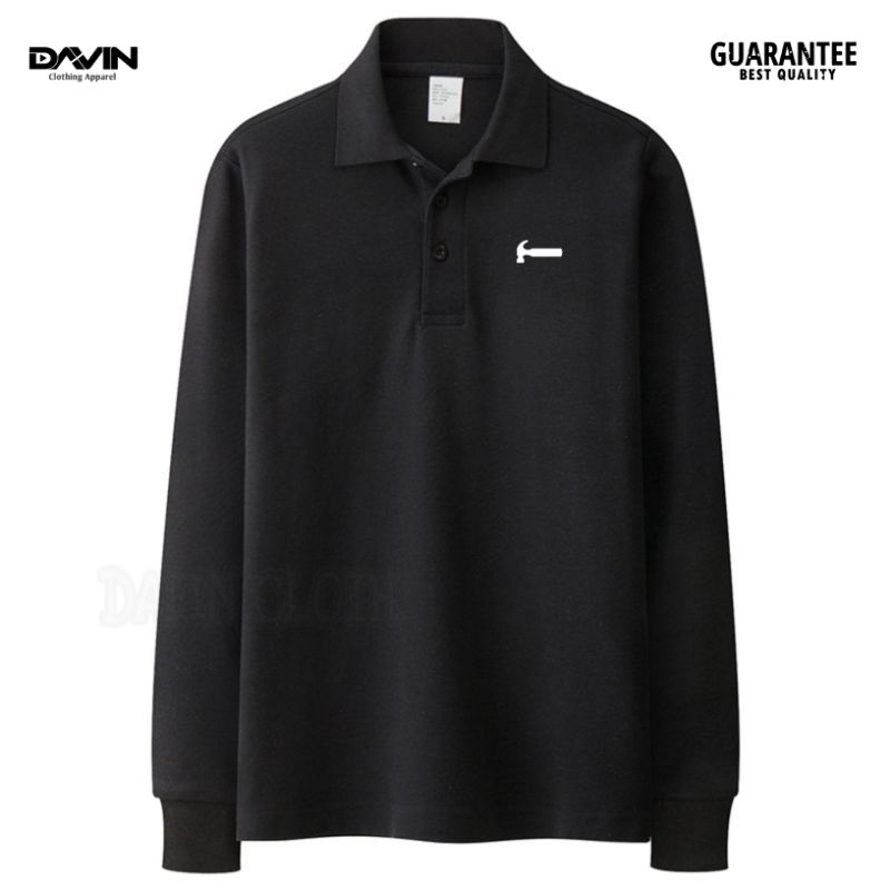 Kaos Kerah Pria Polo shirt Lengan Panjang Hammer Club