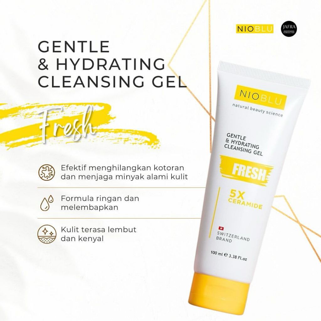 NIOBLU FRESH GENTLE & HYDRATING CLEANSING GEL JAFRA PURIFYING GEL CLEANSER ROYAL BOOST ROYAL JELLY E
