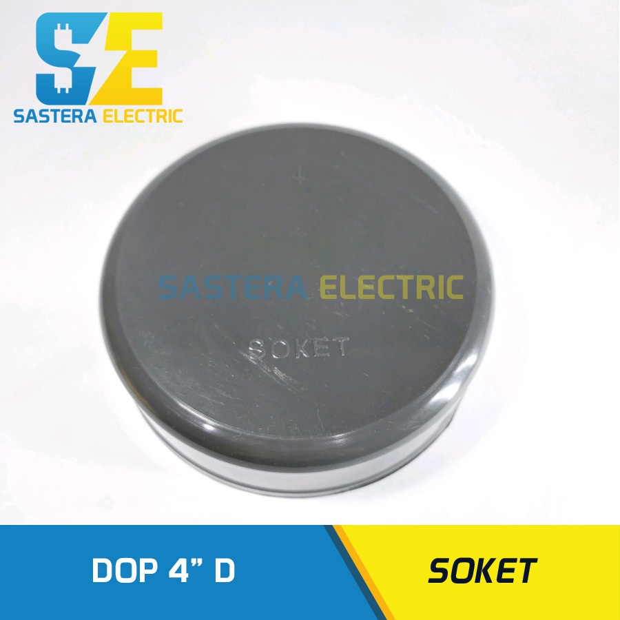 Dop 4" inch PVC Soket / Dop Pipa 4" D / Cap 4" in / Tutup Pipa 4" PVC / Dop Polos 4" / Dop Pralon 4