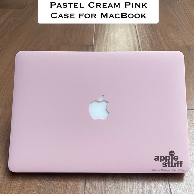 Terkini Case MacBook Apple Pro Air Pastel Cream Pink Dusty Pink