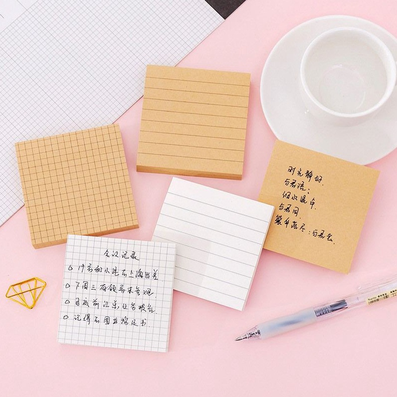 

DISKON AKHIR BULAN Sticky Note Kraft Putih Mini Memo notes