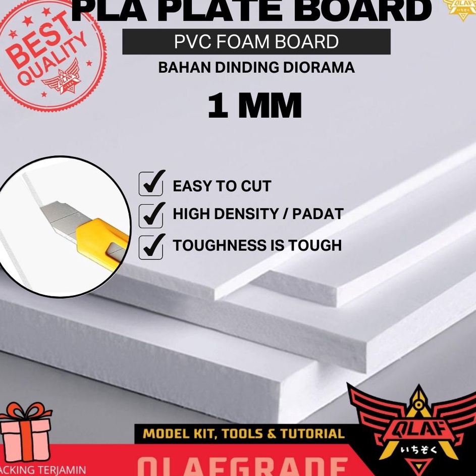 Garansi Toko  PLA PLATE BOARD PVC FOAM 1mm diorama dinding maket scale model