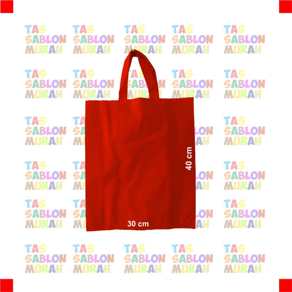 

Goodie Bag 30x40 Handle Tali Lipat Samping Merah