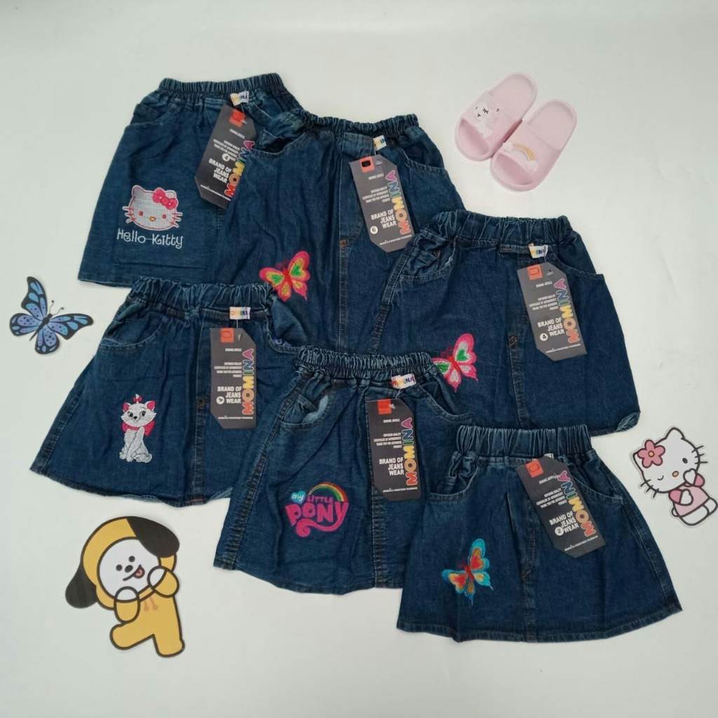 Momina Rok Bordir Anak Pendek